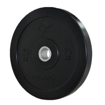 Bodyworx Bumper Plate Weight Lift Home Gym Workout Exercise 25kg Black