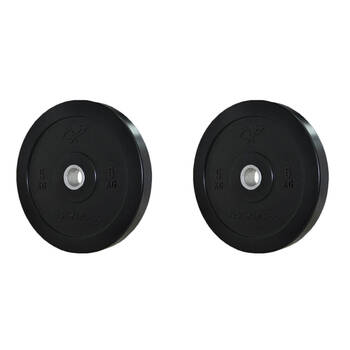 2PK Bodyworx Bumper Plate Weight Lift Home Gym Workout Exercise 5kg Black