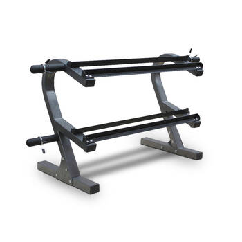 Bodyworx 2-Tier Adjustable Dumbell Rack w/ Pegs Home Gym Storage 155x81cm