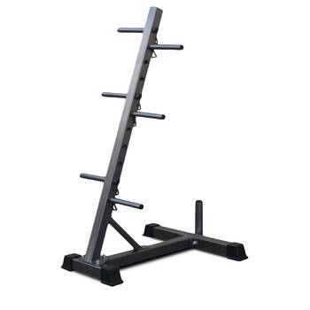 Bodyworx Standard Weight Plate Tree Rack w/ Bar Holder Home Gym Storage 73x113cm