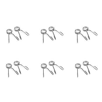 6x 2pc Bodyworx Olympic Spring Collars Pair For 50mm Weight Handle Bar Silver
