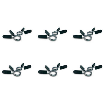 6x 2pc Bodyworx Standard Spring Collars For 28mm Weight Handle Bar Pair