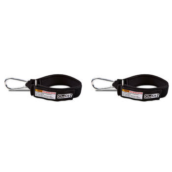 2PK GoFit Padded Ankle Strap Workout Exercise For Power Tubes & Super Band Black