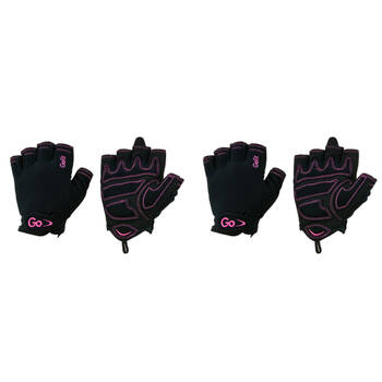 2PK GoFit Women's Cross Training Gloves Pair Workout Gym Exercise Large Black