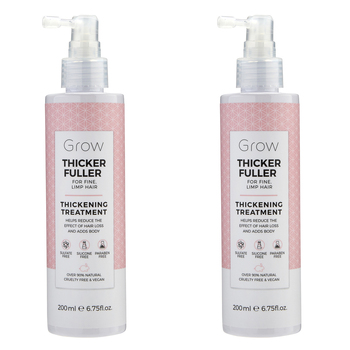 2PK Grow Thicker Fuller Thickening Treatment Hair Care/Styling 200ml