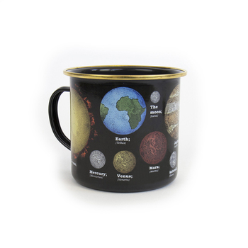 Gift Republic Astronomia Enamel Mug w/ Handle - Black
