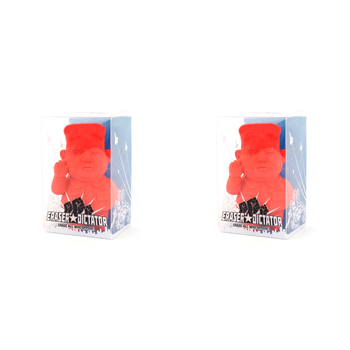 2PK Gift Republic Dictator Eraser Office/School Stationery - Red