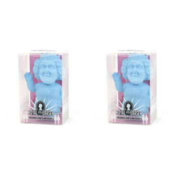 2PK Gift Republic Royal Eraser Office/School Stationery - Blue