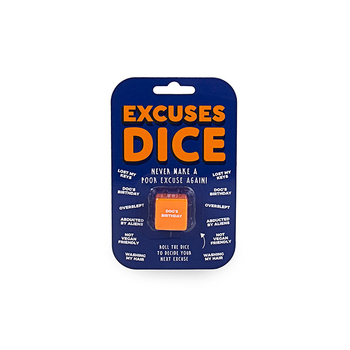 Gift Republic Excuses Dice Decision Making Game - Orange