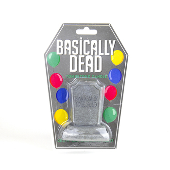 Gift Republic Basically Dead Tombstone Birthday Candle - Grey