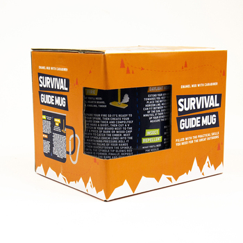 Gift Republic 500ml Survival Guide Enamel Mug w/ Carabiner