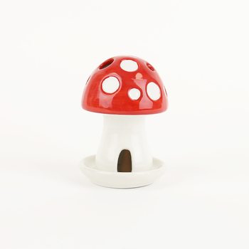 Gift Republic 12cm Mushroom Incense House w/ Cones - White/Red
