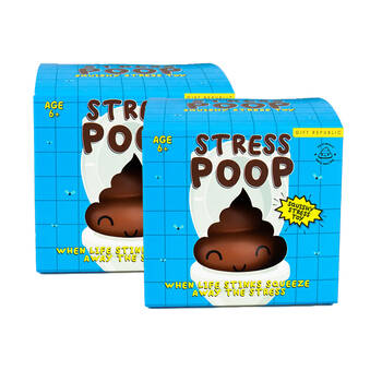2PK Gift Republic Poo Stress Relief Toy For Children And Adults 6Y+ Brown