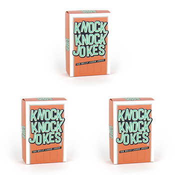 3PK Gift Republic 100-Knock Knock Jokes Card Funny/Hilarious Game