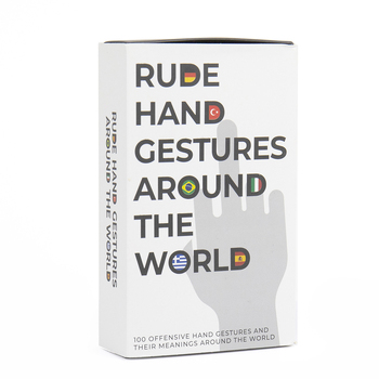 100pc Gift Republic Rude Hand Gestures Around the World Cards