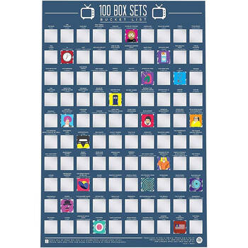 Gift Republic Bucket List Scratch Poster 100 Box Set Edition Multicoloured;