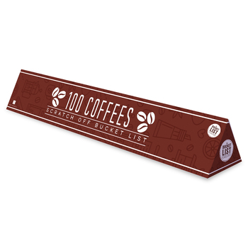Gift Republic 100 Coffees Scratch-Off Bucket List Poster