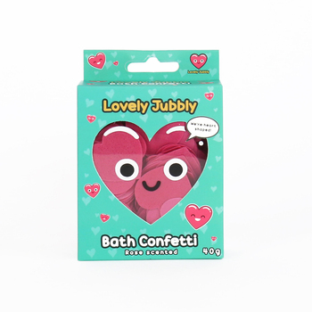 Gift Republic Lovely Jubbly 40g Scented Heart Bath Confetti - Rose