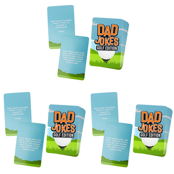 3PK Gift Republic 100-Dad Jokes Card Game Golf Edition