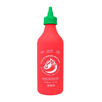 Gift Republic Chilli Sauce Bottle Lamp 25.4x7.6cm - Red