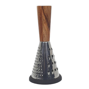 Cerve Acacia Handle & Stainless Steel Grater 20cm Black