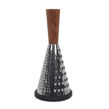 Cerve Acacia Handle & Stainless Steel Grater 25cm Black
