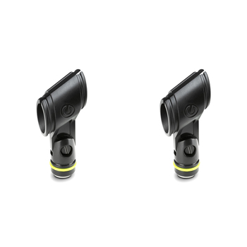 2x Gravity MSCLMP25 Microphone 25mm Clip For Wireless Mic - Black