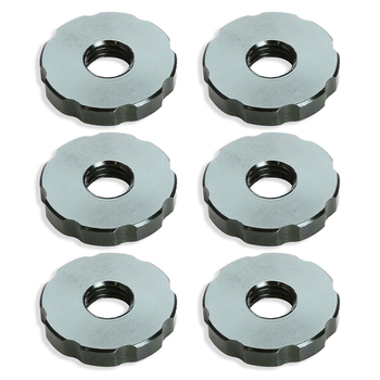 6x Gravity XSP1062 Counter Aluminium Nut For Microphone Stands w/ 3/8" Thread