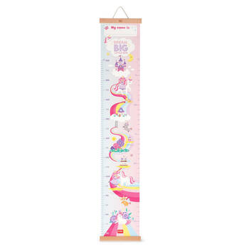 Legami Dream Big Little One Wall-Hanging Height Chart 160cm Pink Unicorn