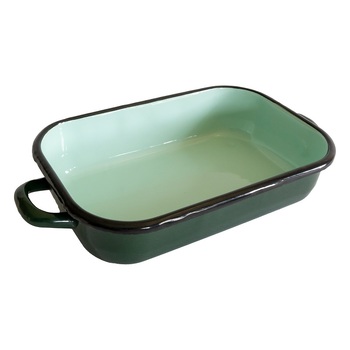 Urban Style 26cm Enamel Baking Dish Roasting Tray - Green