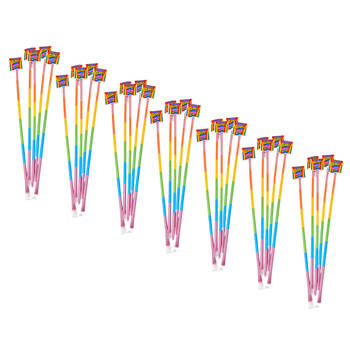 35PK Giant Rainbow Lollies Candy Powder Sherbet Straws Sweet Confectionery 13g