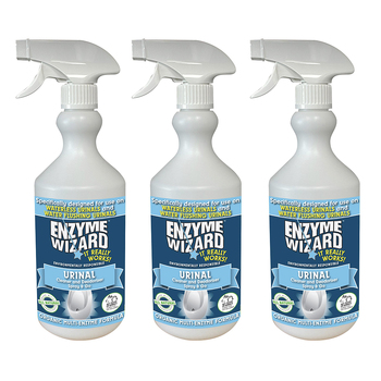 3PK Enzyme Wizard  Urinal Cleaner & Deodoriser - 750ml Spray Bottle