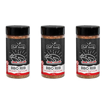 3PK Hot Shots Grill Society Roast-Tacular Herbs & Spices 235g Cooking Seasoning