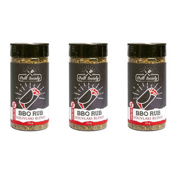 3PK Hot Shots Grill Society Souvlaki Blend Herbs & Spices 130g Cooking Seasoning