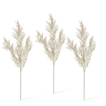 3PK E Style Artificial 97cm Plastic Tea Leaf Spray - Sage