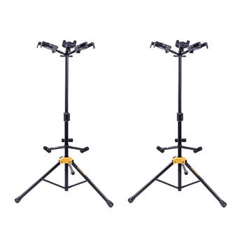 2PK Hercules Triple Guitar Stand Upgraded AGS Auto Grab w/ Rest MC6