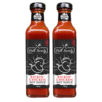 2PK 280g Grill Society Kickin Chicken Hot Sauce