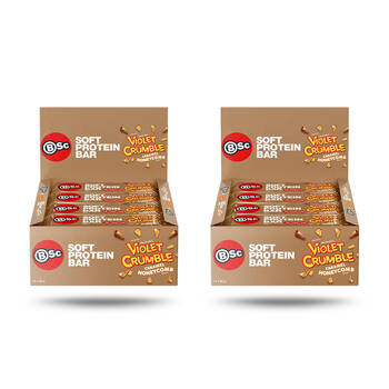 2x 12PK BSc x Violet Crumble Soft High Protein Bar 55g Serve Caramel Honeycomb