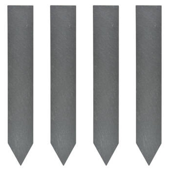 4x 6pc Esschert Design Plant Label Marker Slate Garden Accessory Anthracite