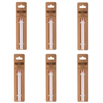 6x 2pc Esschert Design Plant Label Marker Pencils Garden Accessory White