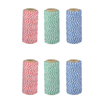 2x 3pc Esschert Design Cotton Garden Twine Rope Gift Wrapping Accessory 55m