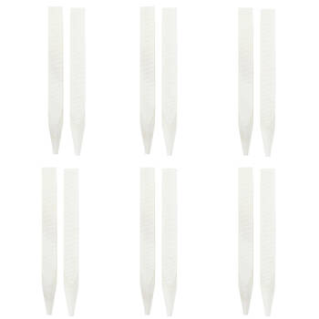 6x 2pc Esschert Design Soapstone Slate Chalk Garden Accessory 9.8cm White