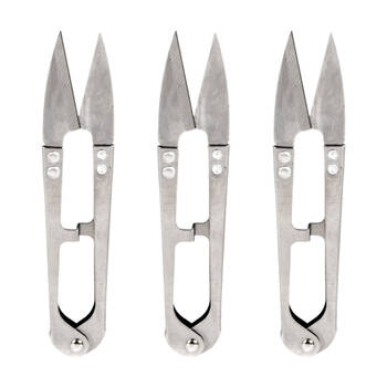 3PK Esschert Design Stainless Steel Mini Pruning Shears Tool 10.8cm Silver