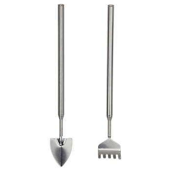 2pc Esschert Design Extendable Terrarium Tool Set Outdoor Garden Silver