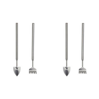 2x 2pc Esschert Design Extendable Terrarium Tool Set Outdoor Garden Silver