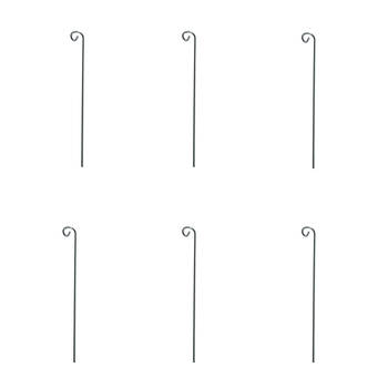 6PK Esschert Design Metal Plant Label Holder 36cm Silver