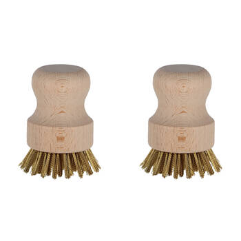 2PK Esschert Design Barbecue Wood Brush Outdoor Camping BBQ 7.5cm Natural