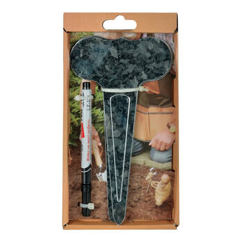 6pc Esschert Design Plant Label Zinc w/ Waterproof Garden 19.3cm Silver