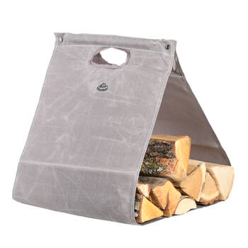 Esschert Design Waxed Canvas Log Carrier Garden/Outdoor 70.5cm Grey