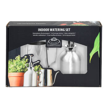 Esschert Design Indoor Outdoor Watering Set Stainless Steel/Aluminium Silver